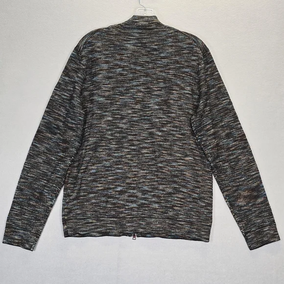 John Varvatos Collection Men's Sylvan Baseball Jacket Space Dyed Blue Topaz M - Picture 7 of 16